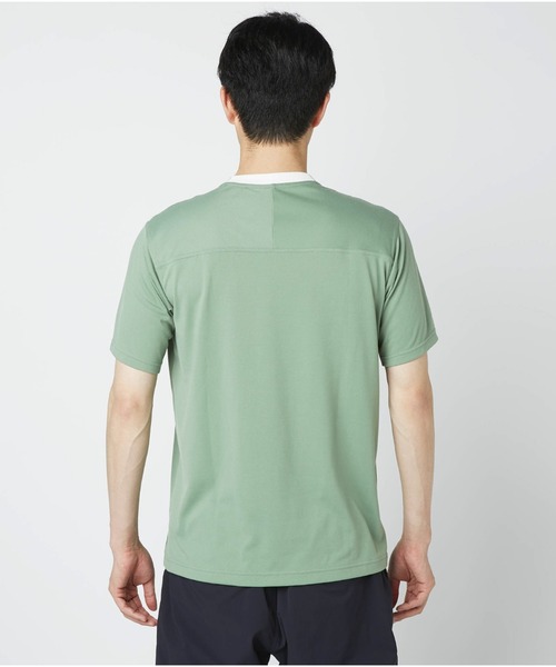 Go to by mizuno(ゴートゥーバイミズノ)の「リサイクルポリエステルロゴプリントTシャツ(Tシャツ/カットソー・メンズ・グリーン/オフホワイト/ネイビー・L/M/XL)」の6枚目の写真