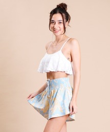 SunriseShell（サンライズシェル）の「【ムラサキスポーツ別注】DEFIANCE/ディファイアンス  花柄/ボタニカル柄ショーツ付き/無地フリルビキニ  SRS-23H（水着）」