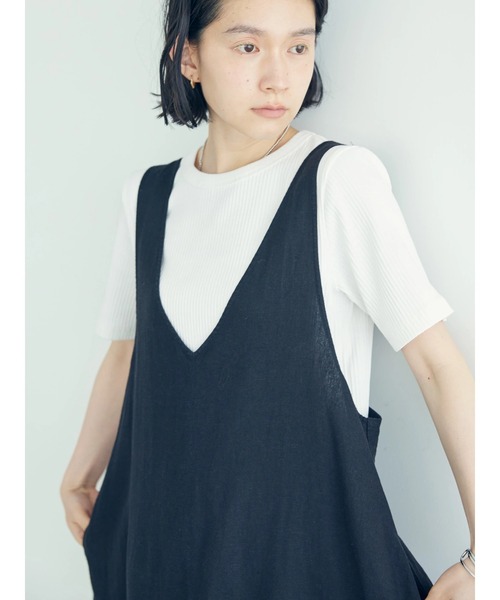 AMERICAN HOLIC（アメリカンホリック）の「抗菌防臭針抜きリブカットプルオーバー（Tシャツ/カットソー・レディース・ブラウン/ブラック/チャコールグレー/オフホワイト・L/M）」の19枚目の写真