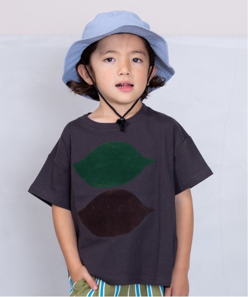 BIG FIELD(ビッグフィールド)の「フロッキーTシャツ/Lemon(80~150cm)(Tシャツ/カットソー・キッズ・オフホワイト/ブラック・130/150/80/120/140/90/110/100)」の2枚目の写真