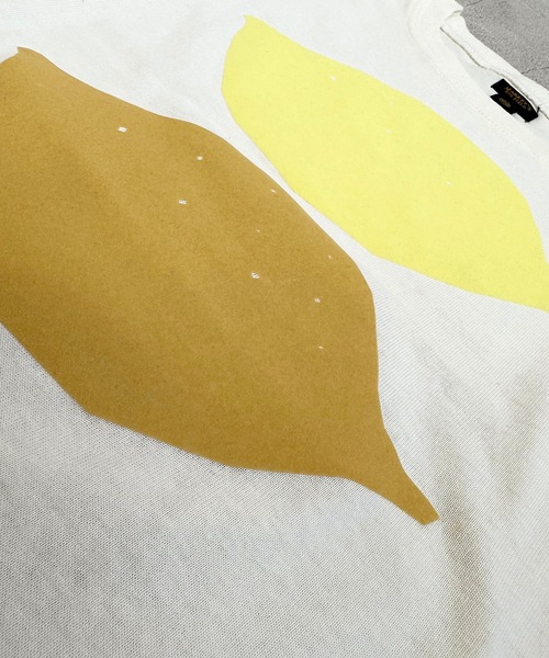 BIG FIELD(ビッグフィールド)の「フロッキーTシャツ/Lemon(80~150cm)(Tシャツ/カットソー・キッズ・オフホワイト/ブラック・130/150/80/120/140/90/110/100)」の6枚目の写真