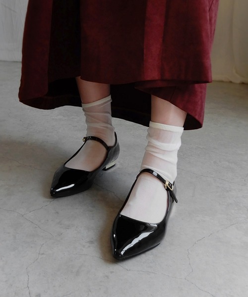 minia（ミニア）の「シアーソックス（ソックス/靴下・レディース・アイボリー/カーキ/パープル/ブルー/イエロー/ブラック・FREE）」の7枚目の写真