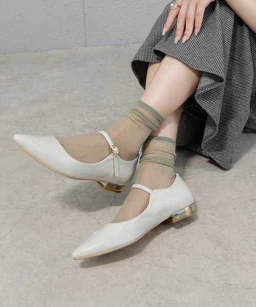 minia（ミニア）の「シアーソックス（ソックス/靴下・レディース・アイボリー/カーキ/パープル/ブルー/イエロー/ブラック・FREE）」の17枚目の写真