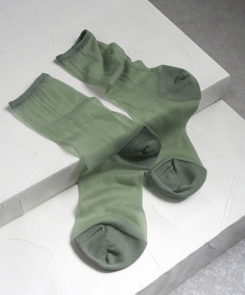 minia（ミニア）の「シアーソックス（ソックス/靴下・レディース・アイボリー/カーキ/パープル/ブルー/イエロー/ブラック・FREE）」の21枚目の写真