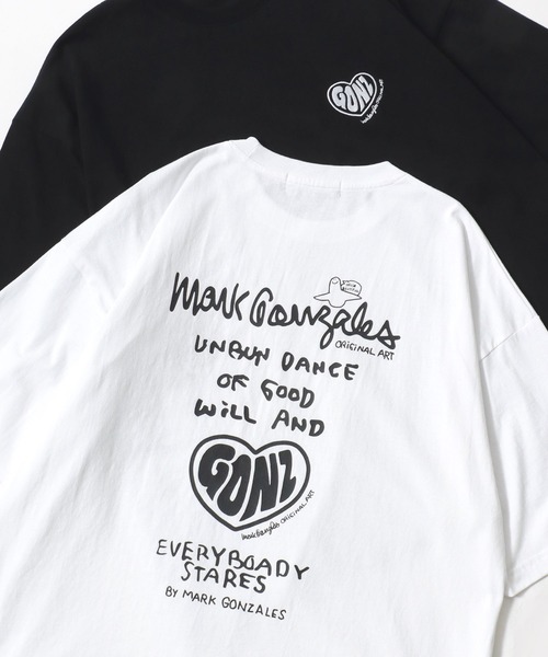 Mark Gonzales(マーク・ゴンザレス)の「MARK GONZALES ARTWORK COLLECTION/マークゴンザレス 別注 オーバーサイズ ストリート バックプリント 半袖Tシャツ/レディース メンズ(Tシャツ/カットソー・メンズ・ホワイト/ミント/ホワイト系その他2/ブラック系その他2/ホワイト系その他/ブラック系その他/ブルー/ベージュ/ブラック/ブラック系その他5/ブラック系その他3/ブラック系その他4/ホワイト系その他5/ホワイト系その他3/ホワイト系その他4/ブラック系その他6/ブラック系その他7/ホワイト系その他6/ホワイト系その他7/ブラック系1/ブラック系3/ブラック系2/ホワイト系3/ホワイト系1/ホワイト系2・M/L/XL)」の9枚目の写真