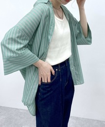 LEPSIM | 刺繍ストライプBIGシャツ　906292(シャツ/ブラウス)