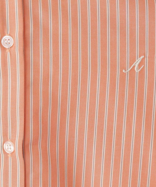 LEPSIM(レプシィム)の「刺繍ストライプBIGシャツ 906292(シャツ/ブラウス・レディース・ブルー/ピンク/グリーン/オレンジ/ネイビー・FREE)」の14枚目の写真