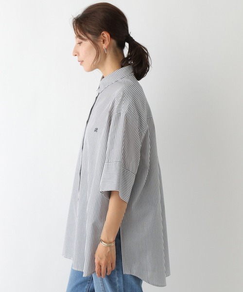 LEPSIM BIG刺繍ストライプシャツ LEPSIM｜BIG刺繍ストライプシャツ | Rakuten Fashion(楽天
