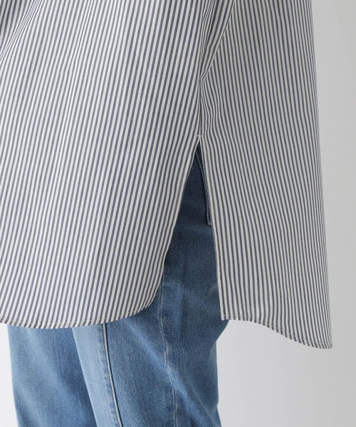 LEPSIM(レプシィム)の「刺繍ストライプBIGシャツ 906292(シャツ/ブラウス・レディース・ブルー/ピンク/グリーン/オレンジ/ネイビー・FREE)」の10枚目の写真