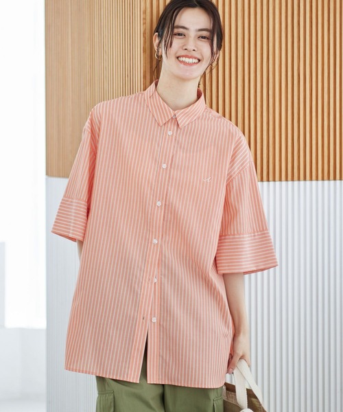 LEPSIM（レプシィム）の「刺繍ストライプBIGシャツ 906292（シャツ