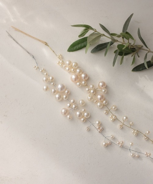 PREFERIR（プレフェリール）の「プリンセス 結婚式 パールヘッドドレス【Made in JAPAN】（その他ヘアアクセサリー・レディース・シルバー/ゴールド・FREE）」の5枚目の写真