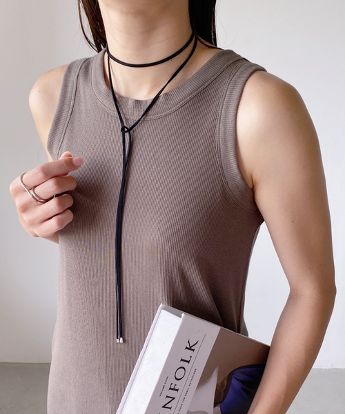 iso（イソ）の「フェイクスウェード コードチョーカー（チョーカー・レディース・シルバー/ブラウン/アイボリー・FREE）」の9枚目の写真