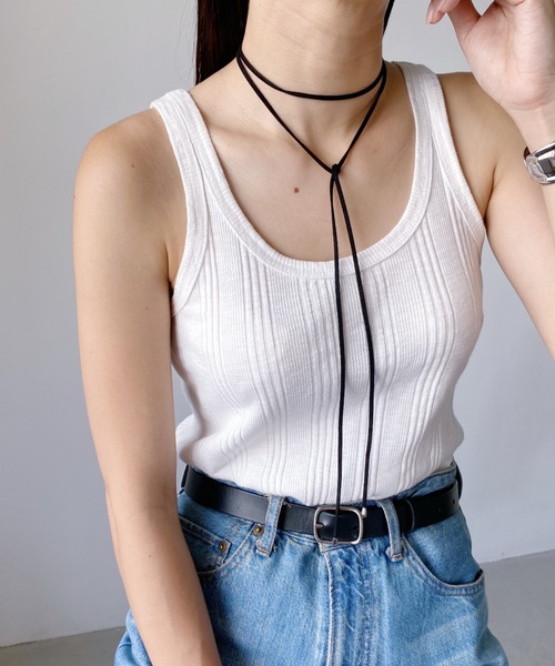 iso（イソ）の「フェイクスウェード コードチョーカー（チョーカー・レディース・シルバー/ブラウン/アイボリー・FREE）」の14枚目の写真