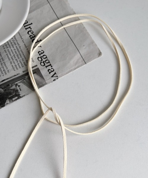 iso（イソ）の「フェイクスウェード コードチョーカー（チョーカー・レディース・シルバー/ブラウン/アイボリー・FREE）」の21枚目の写真