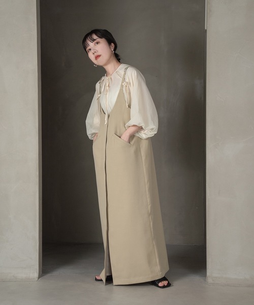 lawgy（ラウジー）の「ribbon satin sheer raglan blouse（シャツ/ブラウス・レディース・ブルー/アイボリー/オレンジ系その他・FREE）」の22枚目の写真