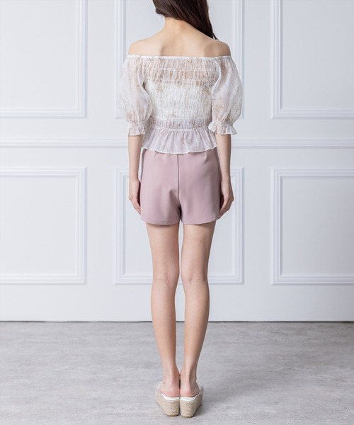 clear(クリア)の「タックハイウエストショートパンツ≪2024SS≫(その他パンツ・レディース・ベージュ/ピンクベージュ/ブラック/アイボリー・S/M)」の11枚目の写真