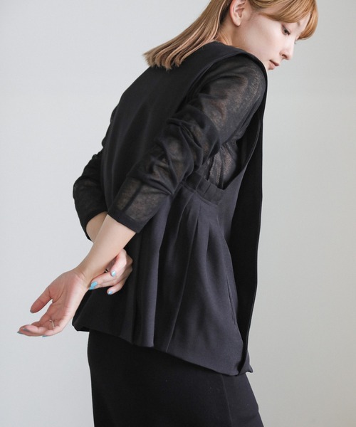 mocaさま専用LEPSIM ギャザーWZIPベスト ブラック free LEPSIM｜ギャザーZIPベスト | Rakuten Fashion(楽天ファッション