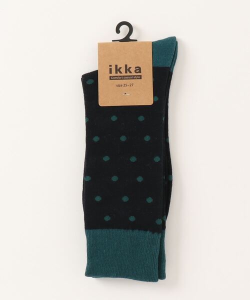 ikka(イッカ)の「ドットクルーソックス(ソックス/靴下・メンズ・チャコールグレー/ネイビー/ベージュ・FREE)」の1枚目の写真
