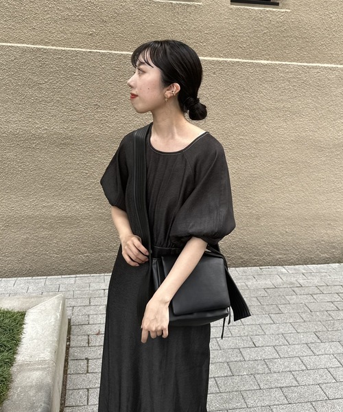 lawgy（ラウジー）の「stitch design useful bag（ショルダーバッグ・レディース・アイボリー/ベージュ/ブラック・FREE）」の13枚目の写真