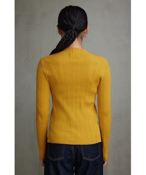 AZUL by moussy(アズールバイマウジー)の「ランダムリブハイネックニットトップス(ニット/セーター・レディース・グレー/ブルー/アイボリー/ブラック/イエロー/ミント/ライトグレー・SMALL/MEDIUM)」の13枚目の写真