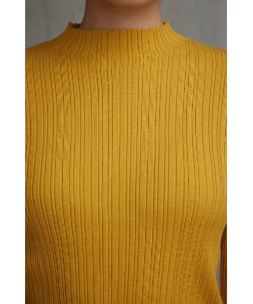 AZUL by moussy(アズールバイマウジー)の「ランダムリブハイネックニットトップス(ニット/セーター・レディース・グレー/ブルー/アイボリー/ブラック/イエロー/ミント/ライトグレー・SMALL/MEDIUM)」の14枚目の写真