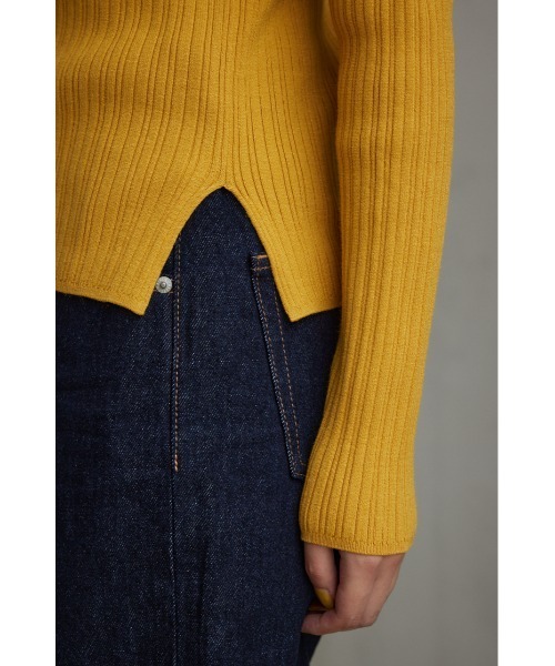 AZUL by moussy(アズールバイマウジー)の「ランダムリブハイネックニットトップス(ニット/セーター・レディース・グレー/ブルー/アイボリー/ブラック/イエロー/ミント/ライトグレー・SMALL/MEDIUM)」の16枚目の写真