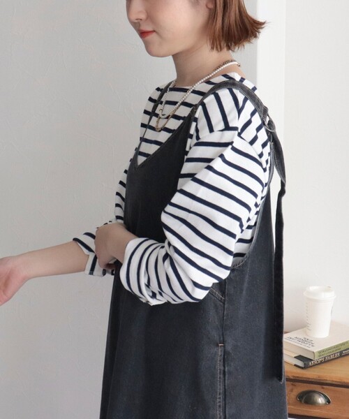 fredy emue（フレディエミュ）の「ボーダーパール釦ヘンリープルオーバー（Tシャツ/カットソー・レディース・ブラック系その他/ブルー系その他/レッド系その他・38）」の21枚目の写真