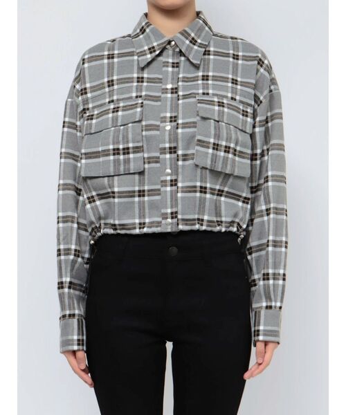 EMODA（エモダ）の「ドロストリングクロップシャツ（シャツ/ブラウス・レディース・その他/カーキ/アイボリー/ブラック・FREE）」の20枚目の写真