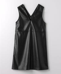 green label relaxing（グリーンレーベルリラクシング）の「TJ フェイクレザー ジャンパースカート 140cm-160cm（ワンピース・キッズ）」