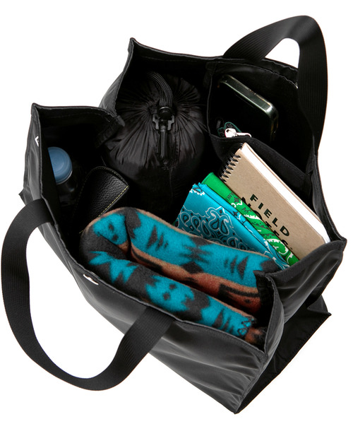 Drifter(ドリフター)の「PAPER BAG TOTE M/ペーパーバッグトートM(トートバッグ・レディース・ブラック/ダークグリーン/レオパード/ゼブラ/ブルー・FREE)」の11枚目の写真