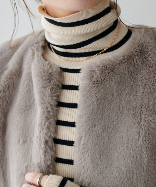 セール】【WEB限定】フェイクファーロングベスト（ベスト）｜DISCOAT