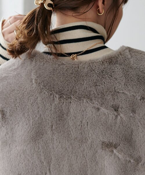 WEB限定】フェイクファーロングベスト（ベスト）｜DISCOAT（ディス