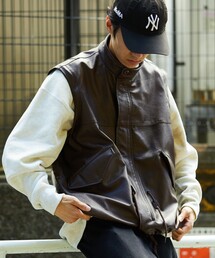 FREAK'S STORE | FREAK’S STORE/フリークスストア フェイクレザー 2WAY ショートモッズコート＆ベスト(ブルゾン)