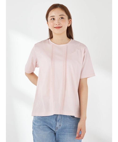 McGREGOR(マックレガー)の「【接触冷感】レースTシャツ(Tシャツ/カットソー・レディース・グレー/アイボリー/ネイビー/ピンク/サンドグレー・M/L)」の5枚目の写真