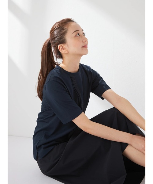 McGREGOR(マックレガー)の「【接触冷感】レースTシャツ(Tシャツ/カットソー・レディース・グレー/アイボリー/ネイビー/ピンク/サンドグレー・M/L)」の6枚目の写真
