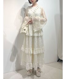 merry jenny | lace lace frill dress(ワンピース)