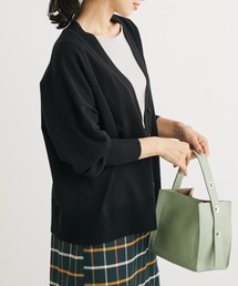 洗える ステッチ入りVネックカーディガン