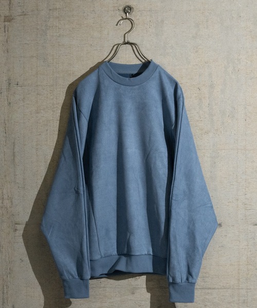 JOHN'S CLOSET（ジョンズクローゼット）の「【i】カットスエードポンチ ドルマンスリーブ クルーネックスウェット（スウェット・メンズ・チャコールグレー/ブラック/オフホワイト/サックスブルー・MEDIUM/LARGE/X-LARGE）」の2枚目の写真