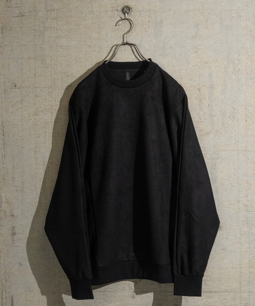 JOHN'S CLOSET（ジョンズクローゼット）の「【i】カットスエードポンチ ドルマンスリーブ クルーネックスウェット（スウェット・メンズ・チャコールグレー/ブラック/オフホワイト/サックスブルー・MEDIUM/LARGE/X-LARGE）」の4枚目の写真