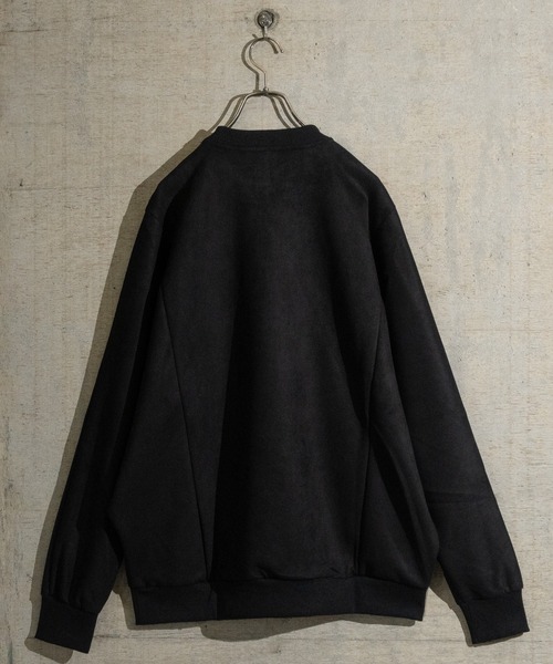 JOHN'S CLOSET（ジョンズクローゼット）の「【i】カットスエードポンチ ドルマンスリーブ クルーネックスウェット（スウェット・メンズ・チャコールグレー/ブラック/オフホワイト/サックスブルー・MEDIUM/LARGE/X-LARGE）」の18枚目の写真