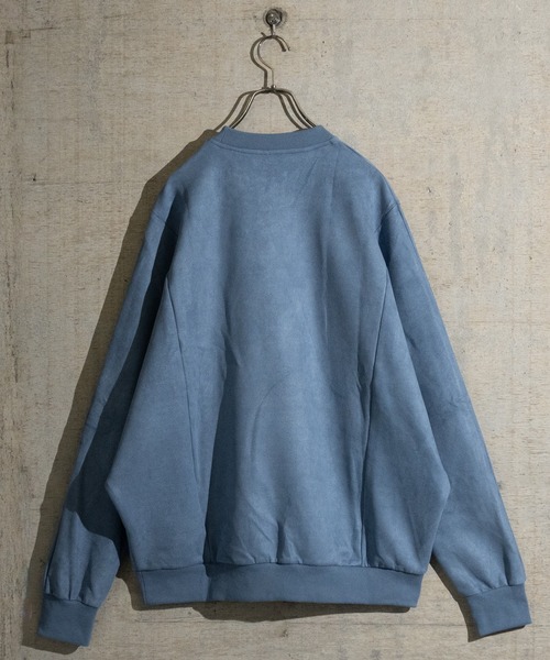 JOHN'S CLOSET（ジョンズクローゼット）の「【i】カットスエードポンチ ドルマンスリーブ クルーネックスウェット（スウェット・メンズ・チャコールグレー/ブラック/オフホワイト/サックスブルー・MEDIUM/LARGE/X-LARGE）」の20枚目の写真