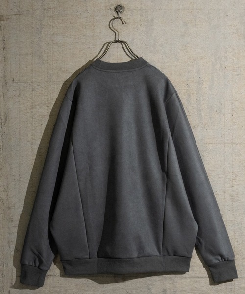 JOHN'S CLOSET（ジョンズクローゼット）の「【i】カットスエードポンチ ドルマンスリーブ クルーネックスウェット（スウェット・メンズ・チャコールグレー/ブラック/オフホワイト/サックスブルー・MEDIUM/LARGE/X-LARGE）」の19枚目の写真