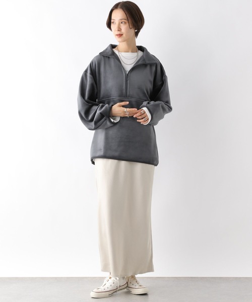 LEPSIM（レプシィム）の「シャギーハーフジッププルオーバー　976183（Tシャツ/カットソー・レディース・グレー/アイボリー/ブラウン・FREE）」の8枚目の写真