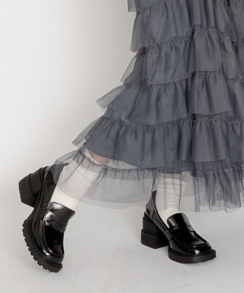 SVEC（シュベック）の「ブロックヒール ペニーローファー パンプス（ローファー・レディース・ブラック・35/36/37/38/39/40）」の14枚目の写真