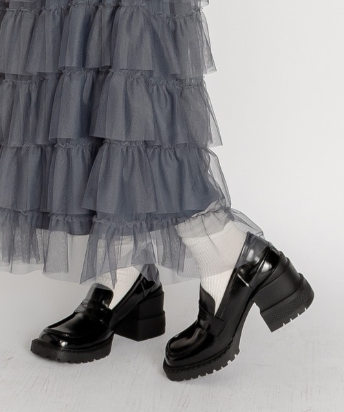 SVEC（シュベック）の「ブロックヒール ペニーローファー パンプス（ローファー・レディース・ブラック・35/36/37/38/39/40）」の15枚目の写真