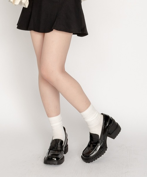 SVEC（シュベック）の「ブロックヒール ペニーローファー パンプス（ローファー・レディース・ブラック・35/36/37/38/39/40）」の18枚目の写真