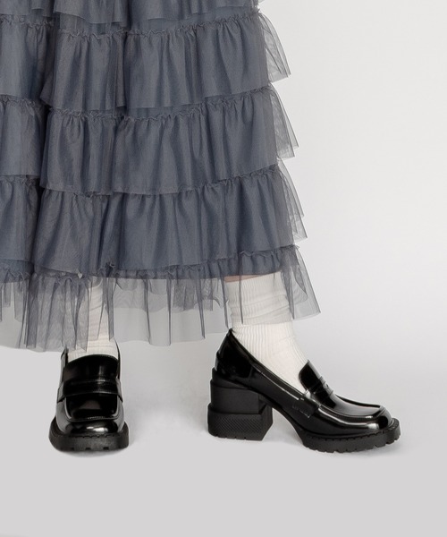 SVEC（シュベック）の「ブロックヒール ペニーローファー パンプス（ローファー・レディース・ブラック・35/36/37/38/39/40）」の21枚目の写真