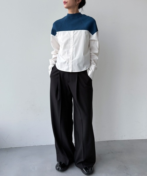 リブニットドッキングシャツ（シャツ/ブラウス）｜VACANCY