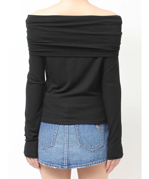 GYDA（ジェイダ）の「ソフトタッチ タイトトップス（Tシャツ/カットソー・レディース・オフホワイト/ブラック・FREE）」の20枚目の写真