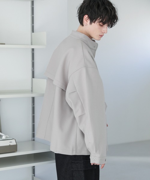 ASTRONOMY（アストロノミー）の「ウールテックメルトンショートモッズブルゾン M-65（ミリタリージャケット・メンズ・カーキ/ブラック/ライトグレー/チャコール/ブラウン/ブルー・L/S/M/XL）」の10枚目の写真